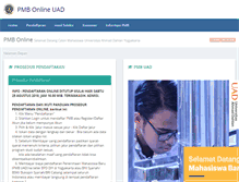 Tablet Screenshot of pmb-online.uad.ac.id